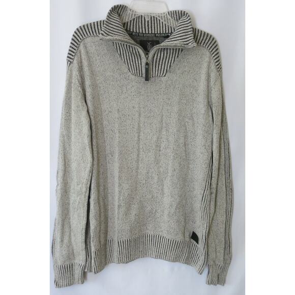 PROJEK RAW Sweater/Pullover Size XL Men's 1/4 Zip Long Sleeve Black/Gray Warm - Picture 1 of 9